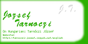 jozsef tarnoczi business card