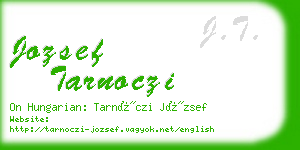 jozsef tarnoczi business card